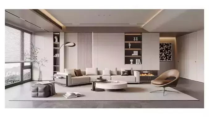 Modern light luxury living room