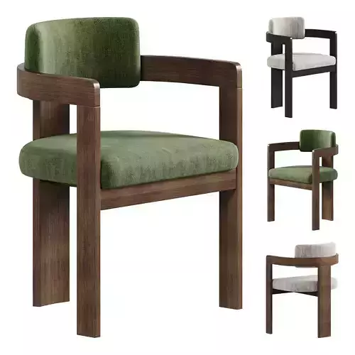 176 Theodore Chair Textile Olive Divan By