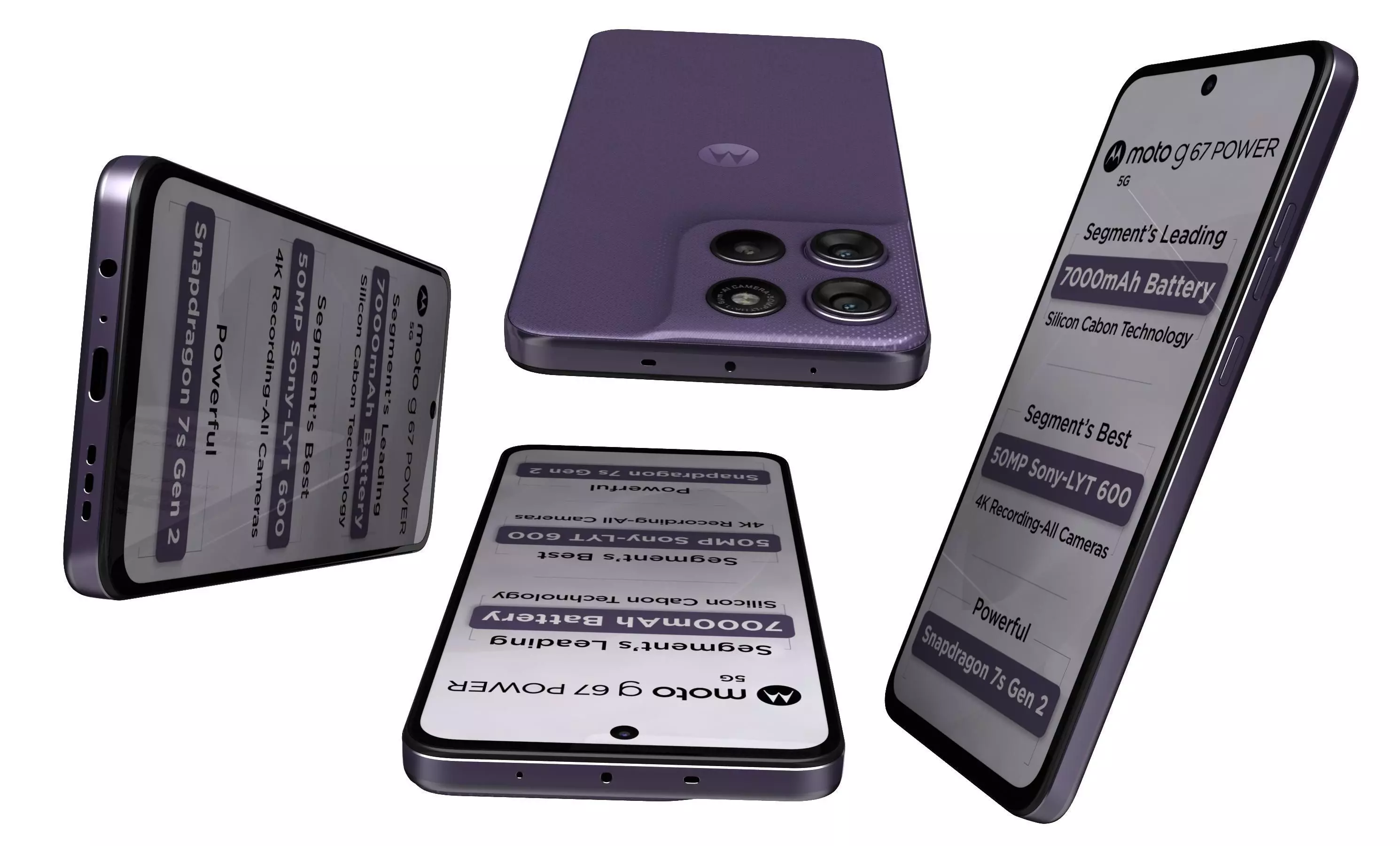 Motorola Moto G67 5G Power All Colors 3D model_5