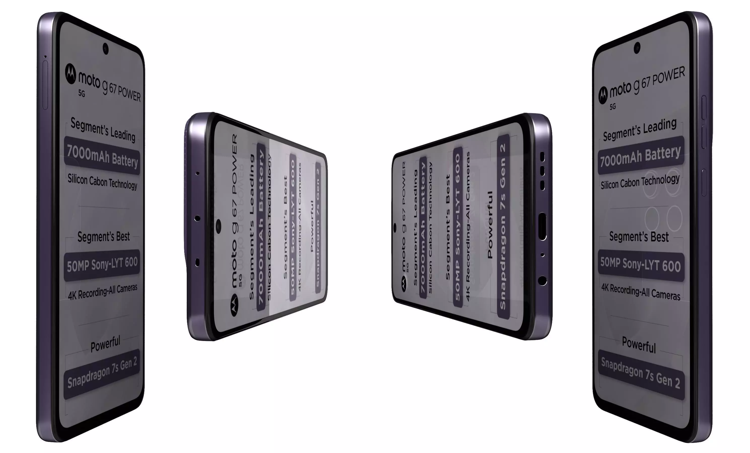 Motorola Moto G67 5G Power All Colors 3D model_3