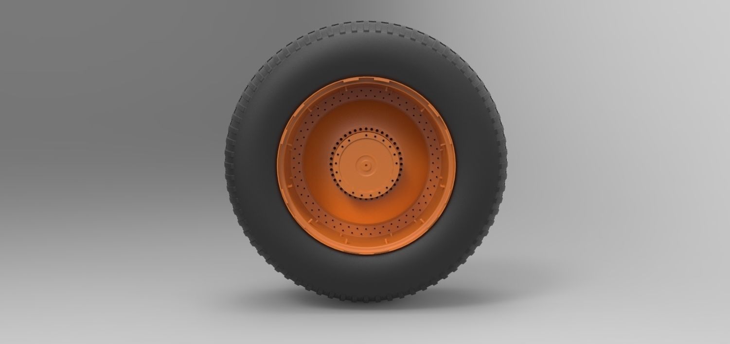 Wheel from Overland train 3D model_4