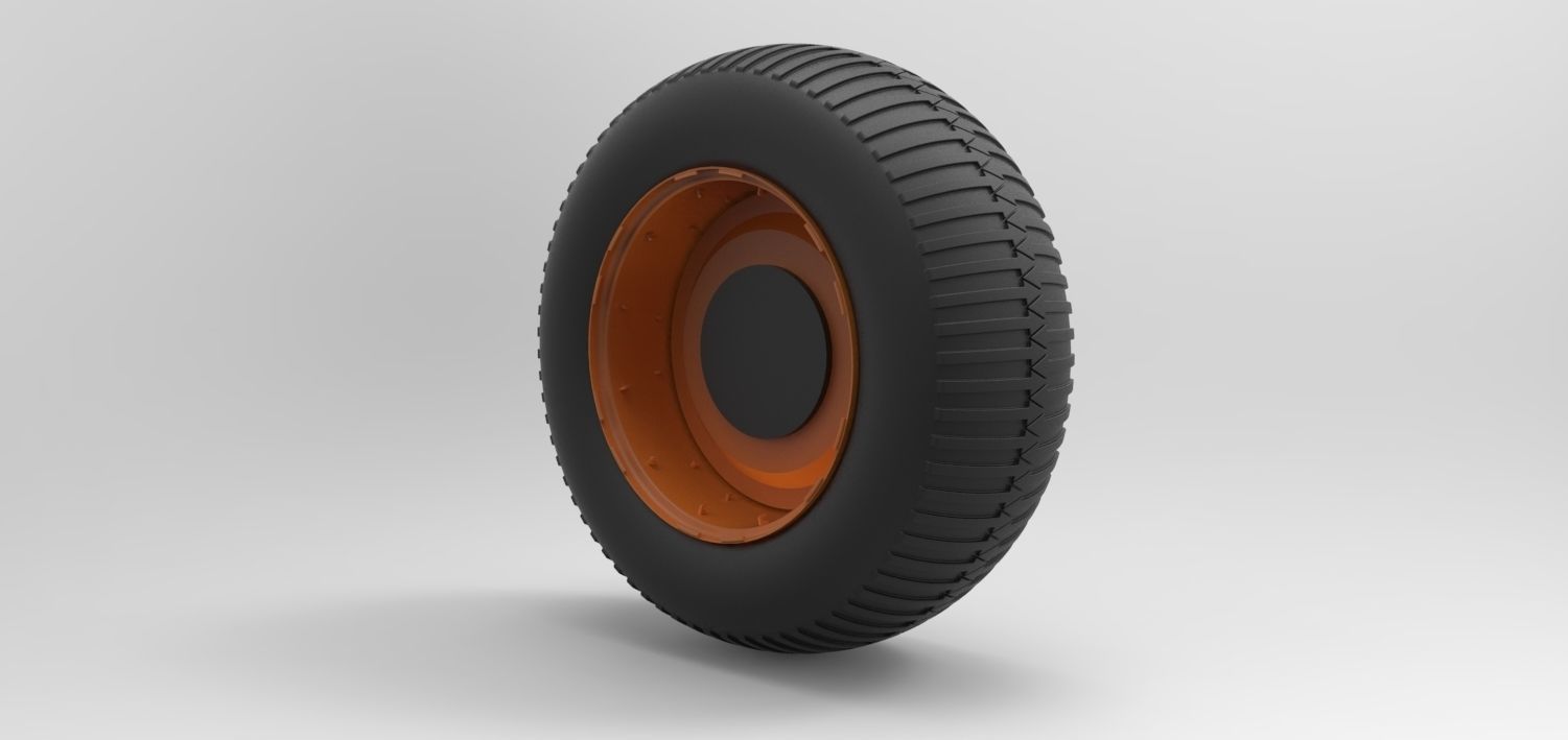 Wheel from Overland train 3D model_3