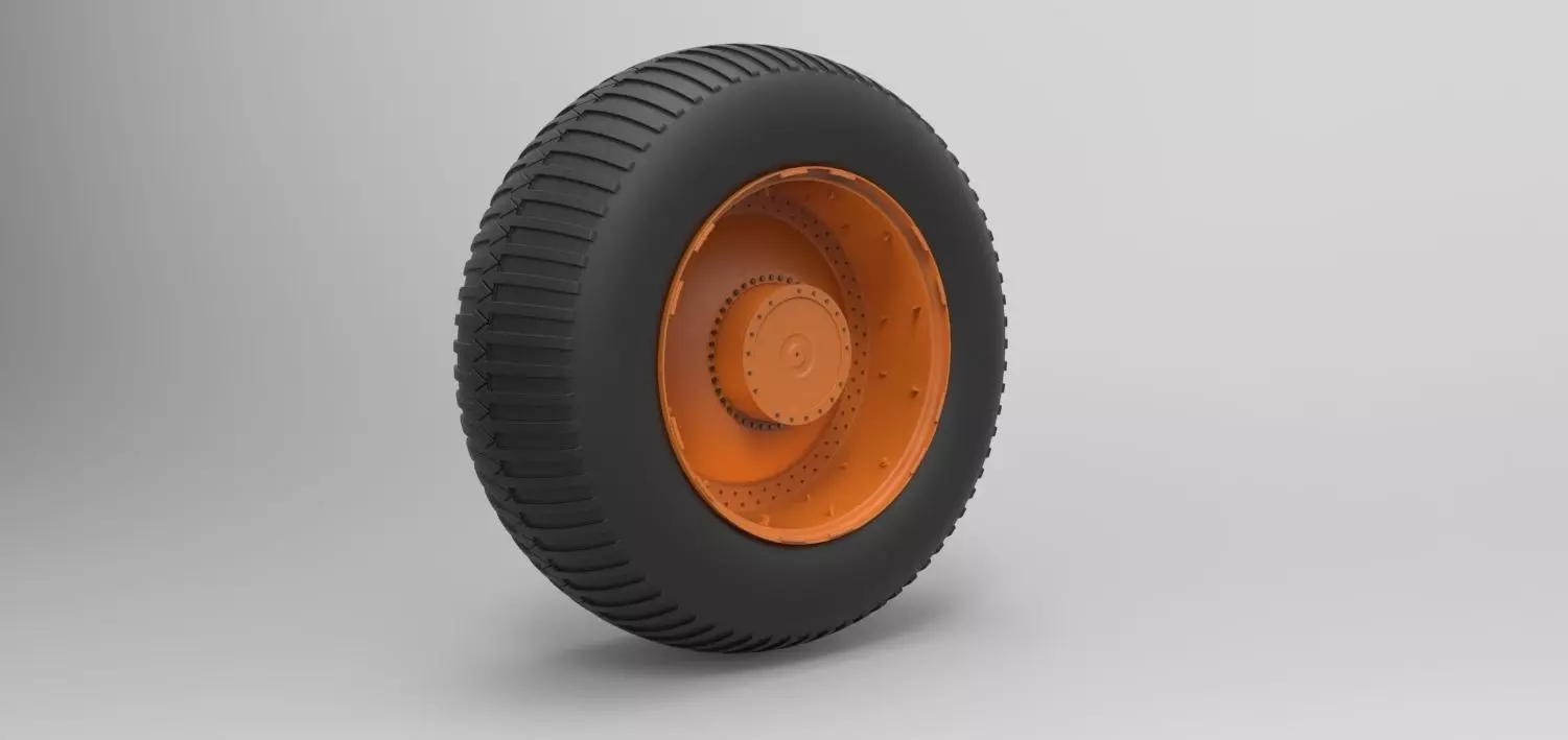Wheel from Overland train 3D model_0