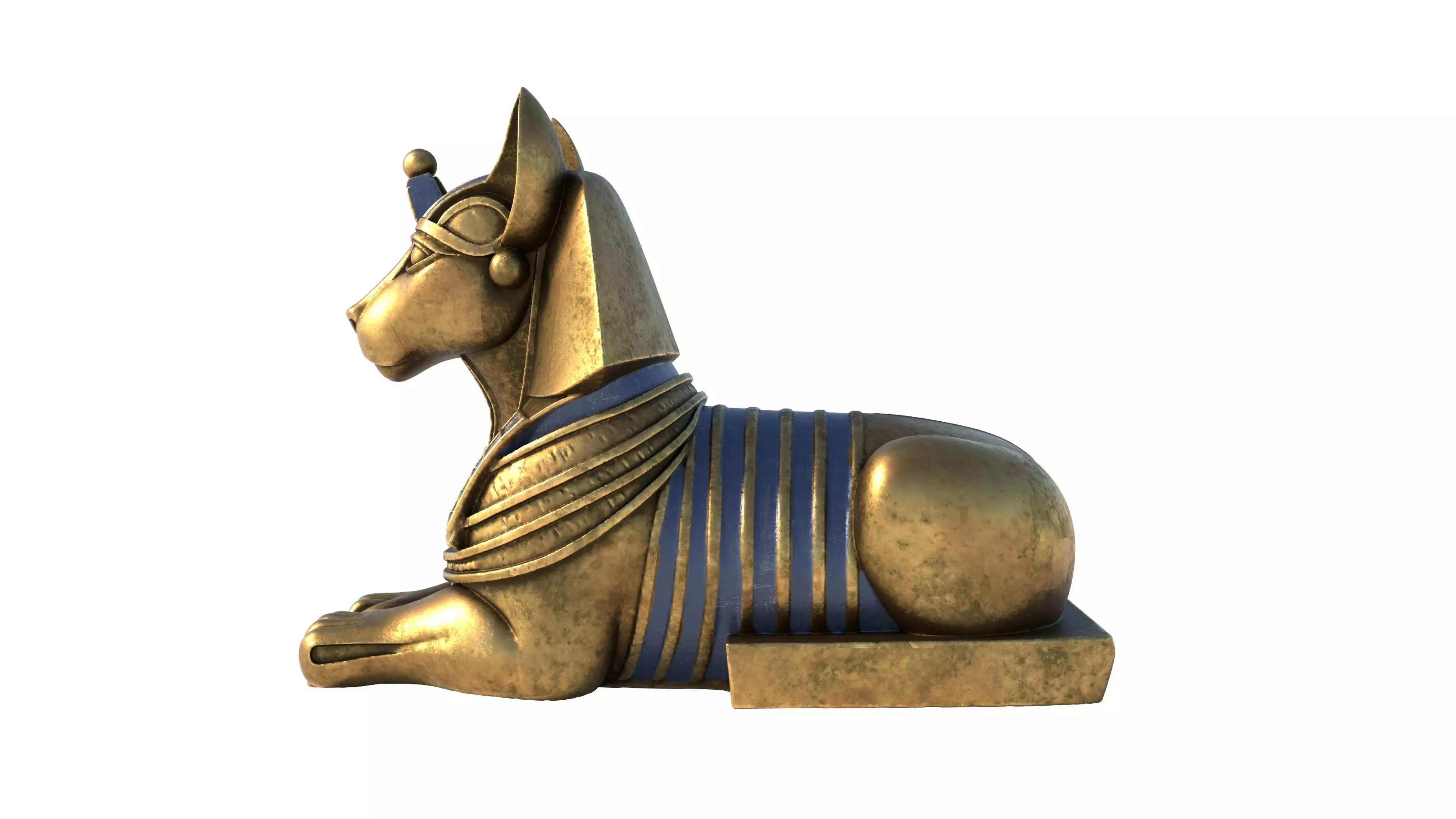 sphinx 4 Low-poly 3D model_2