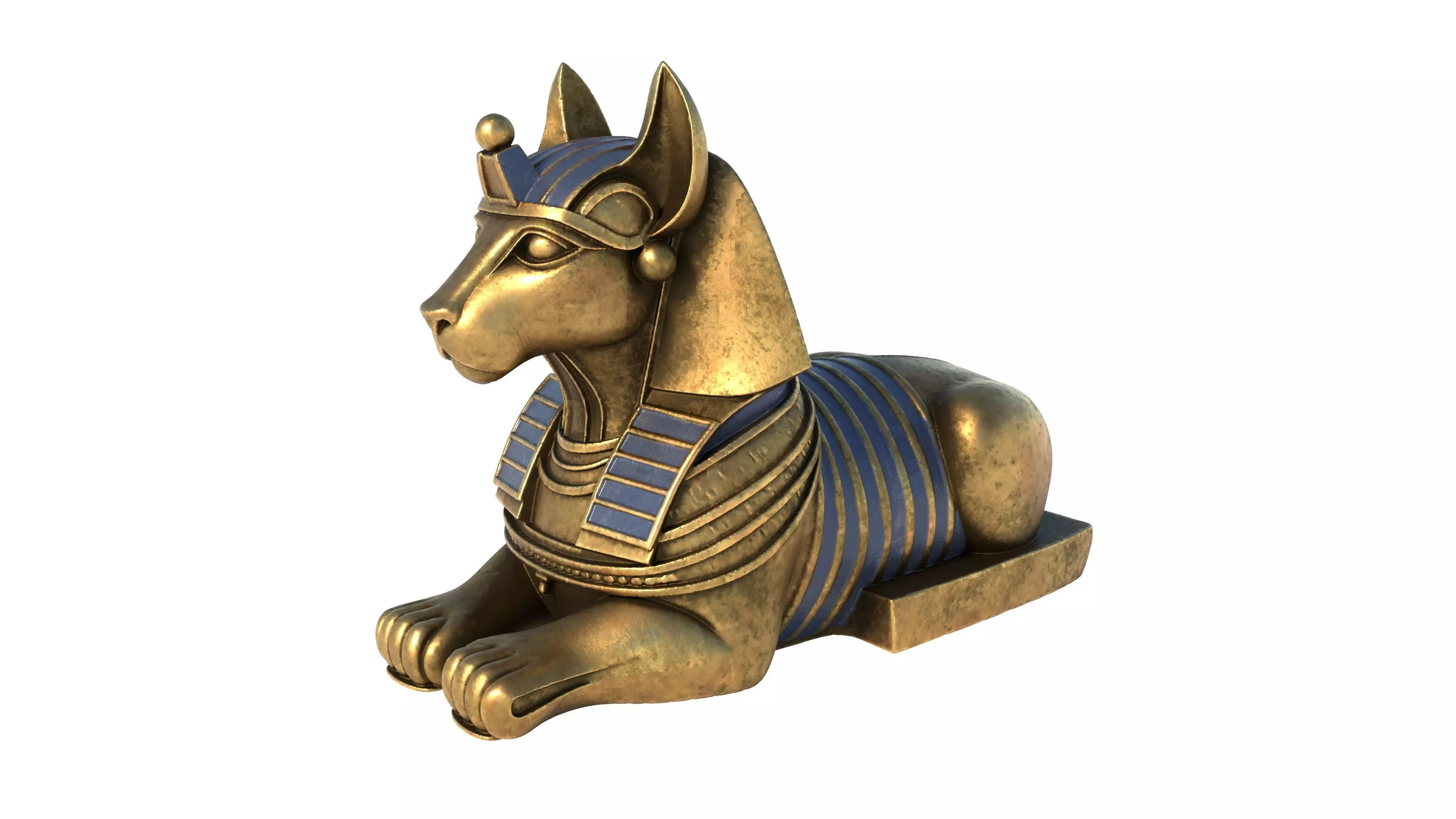 sphinx 4 Low-poly 3D model_1