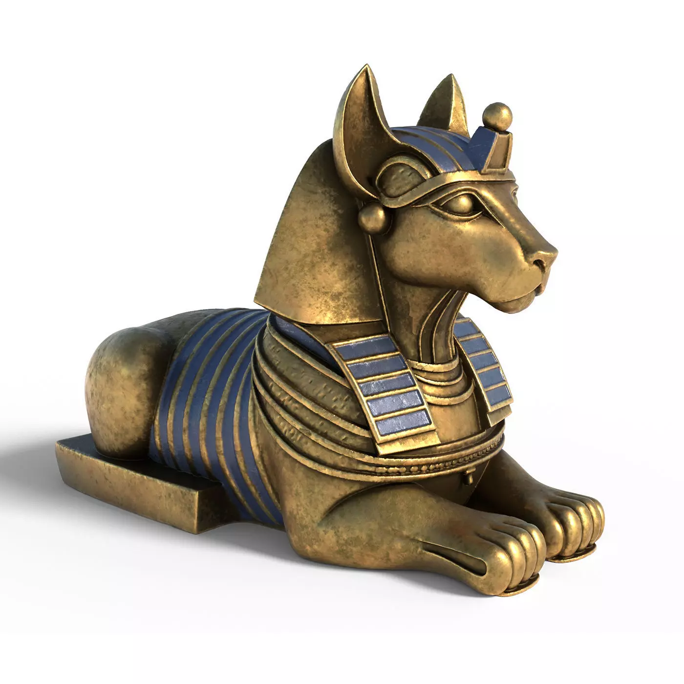 sphinx 4 Low-poly 3D model_5