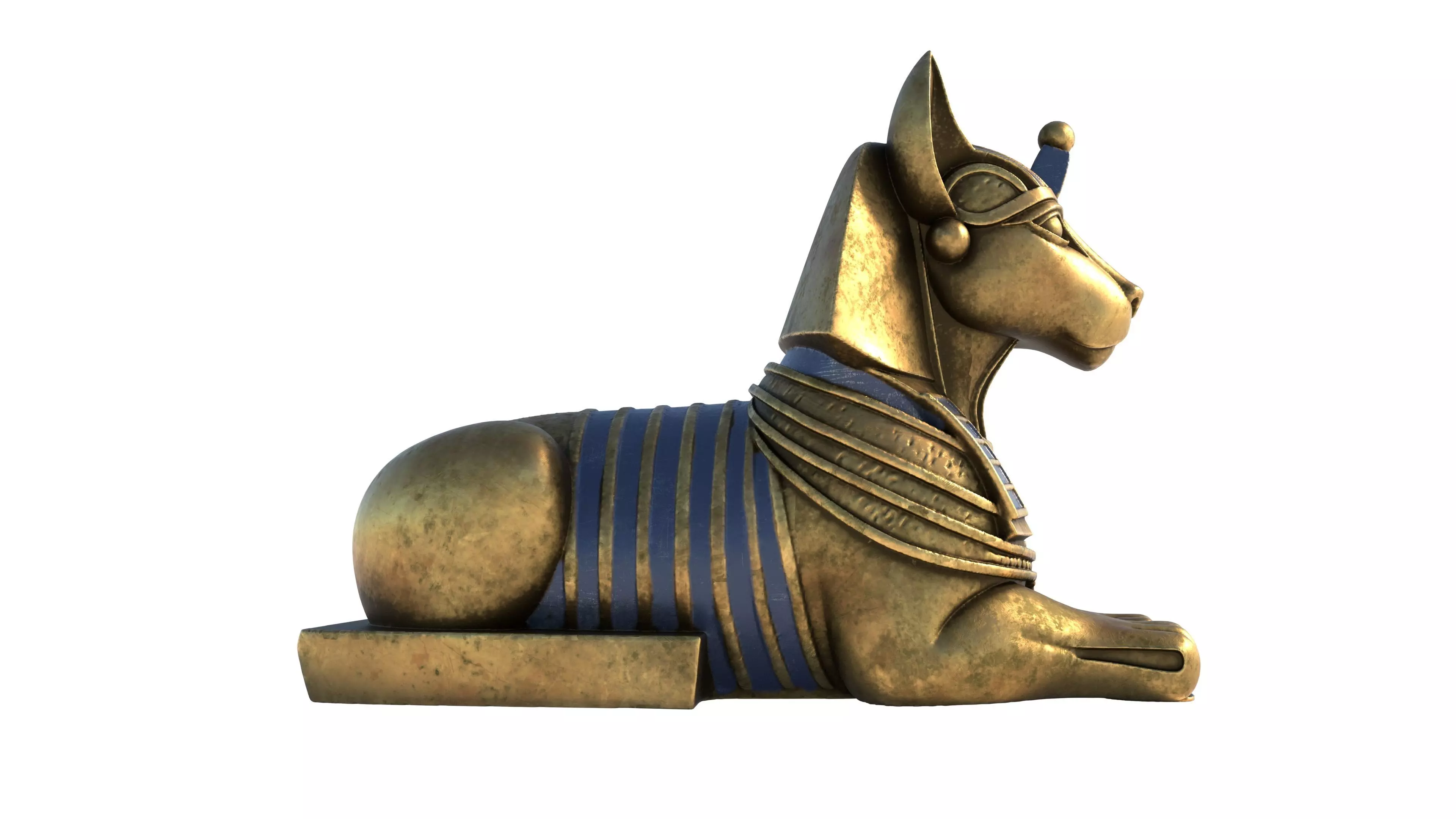 sphinx 4 Low-poly 3D model_3
