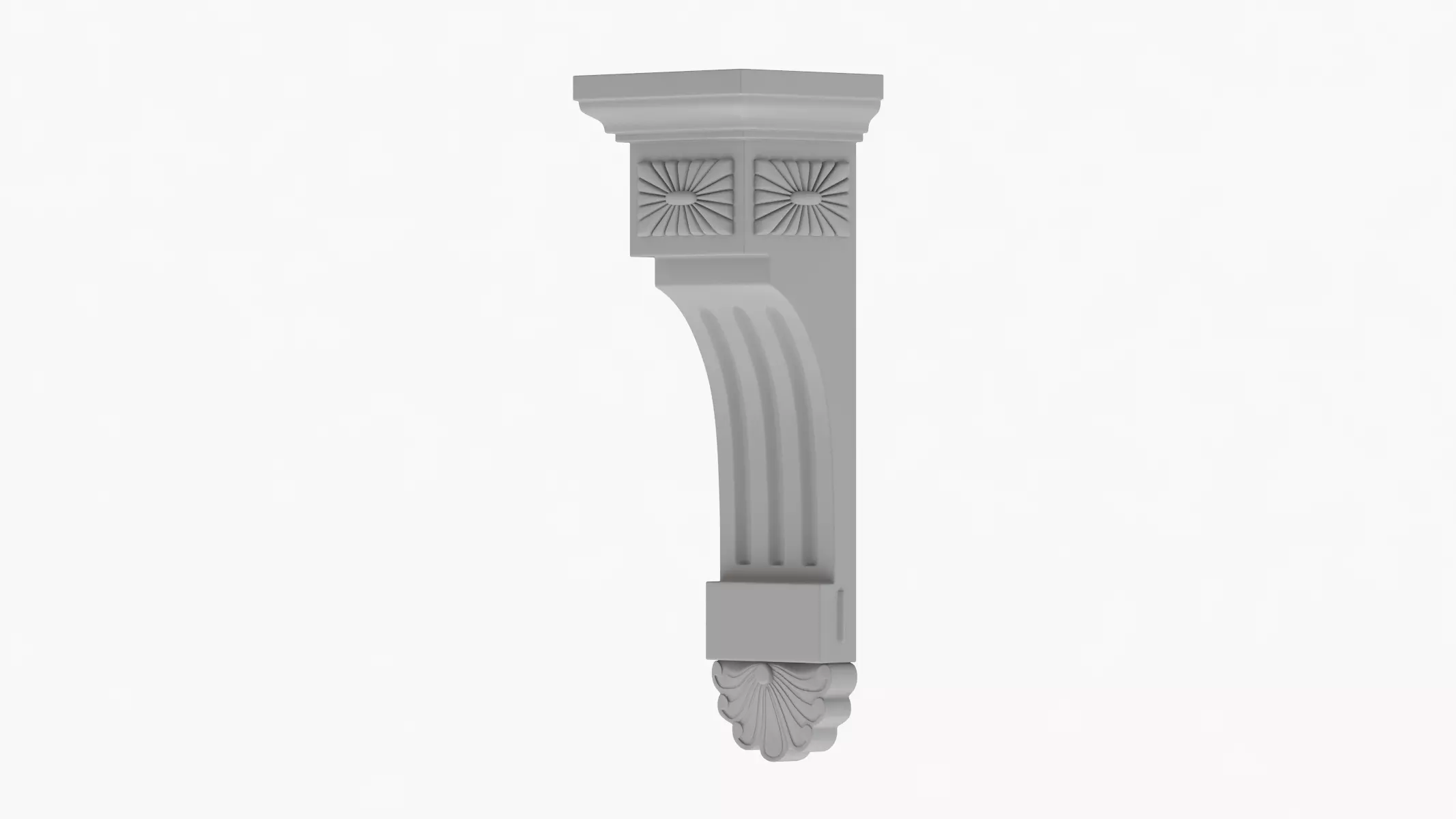 Scroll Corbel 54 Free low-poly 3D model_2