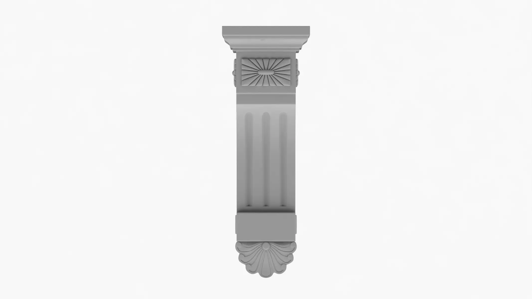 Scroll Corbel 54 Free low-poly 3D model_1