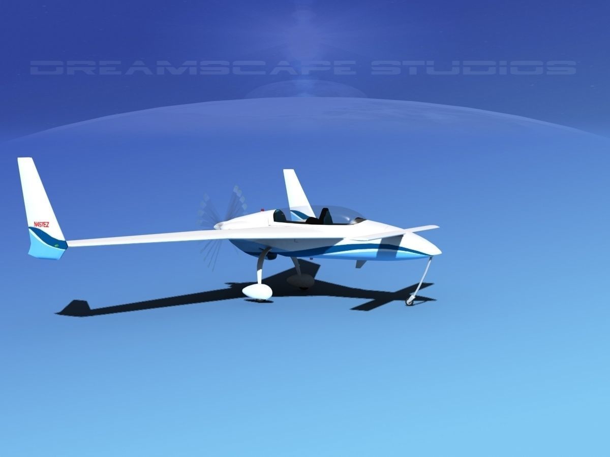 Rutan Long-EZ V10 3D model_3