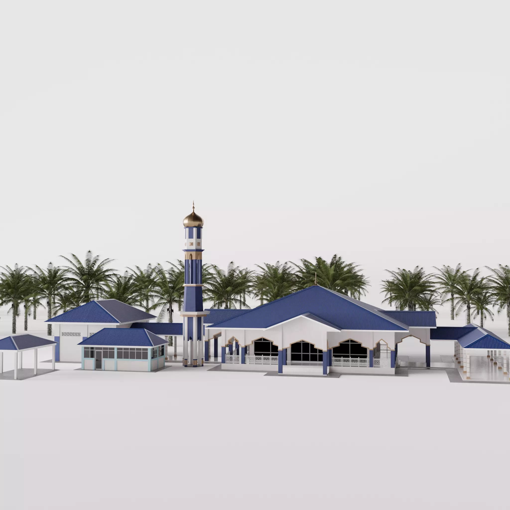 Mosque Low-poly 3D model