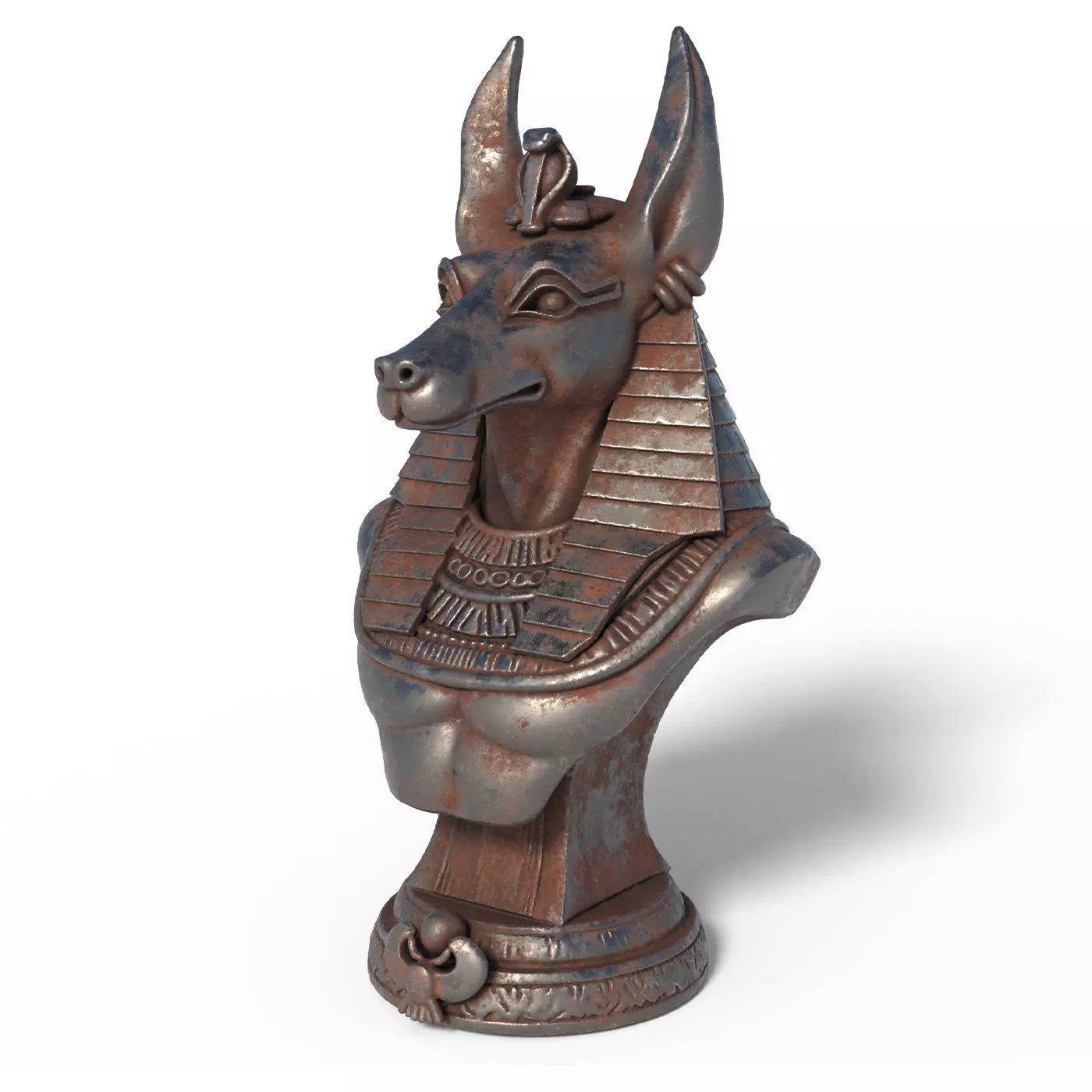 Anubis bust Low-poly 3D model_5
