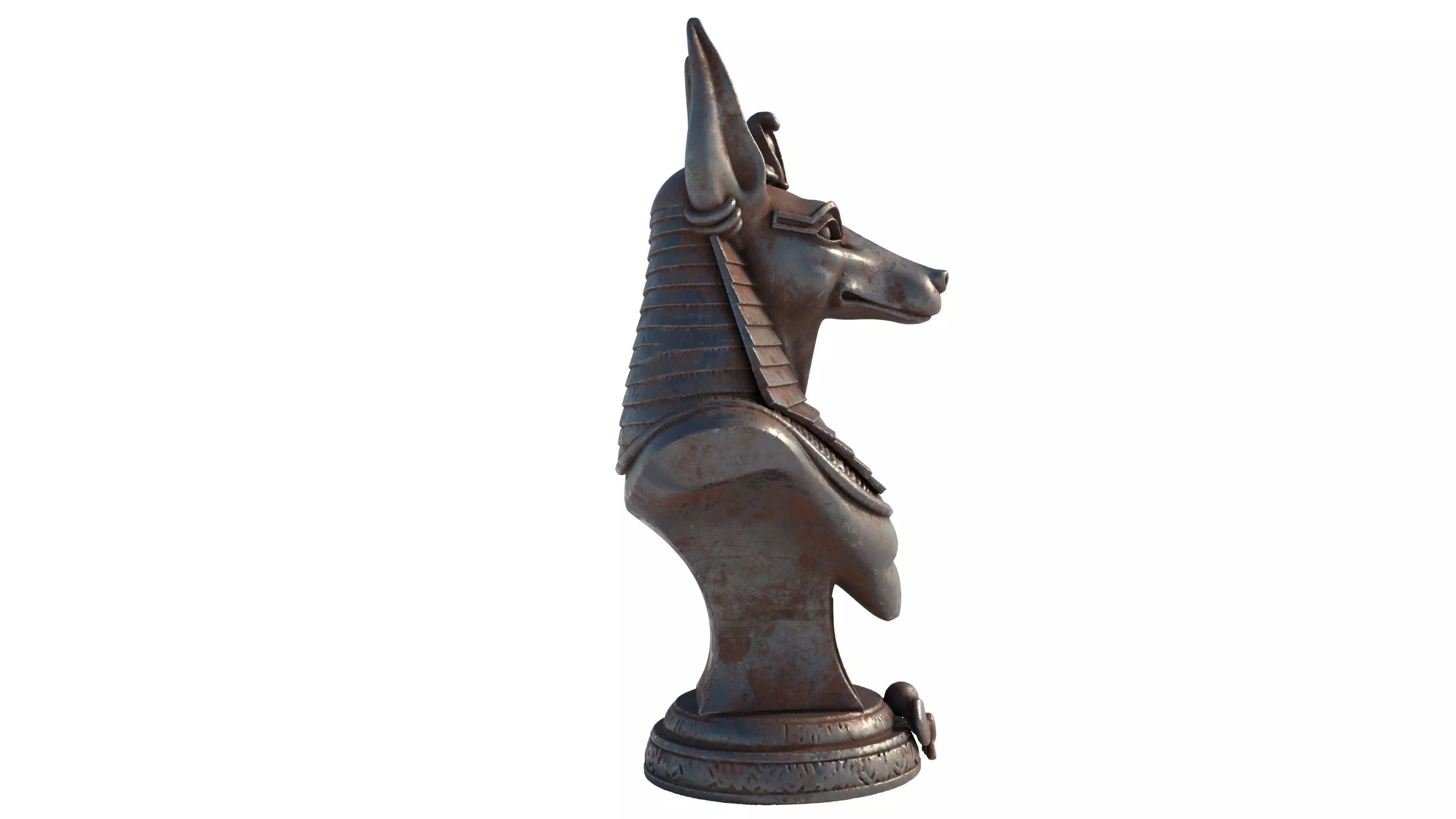 Anubis bust Low-poly 3D model_3
