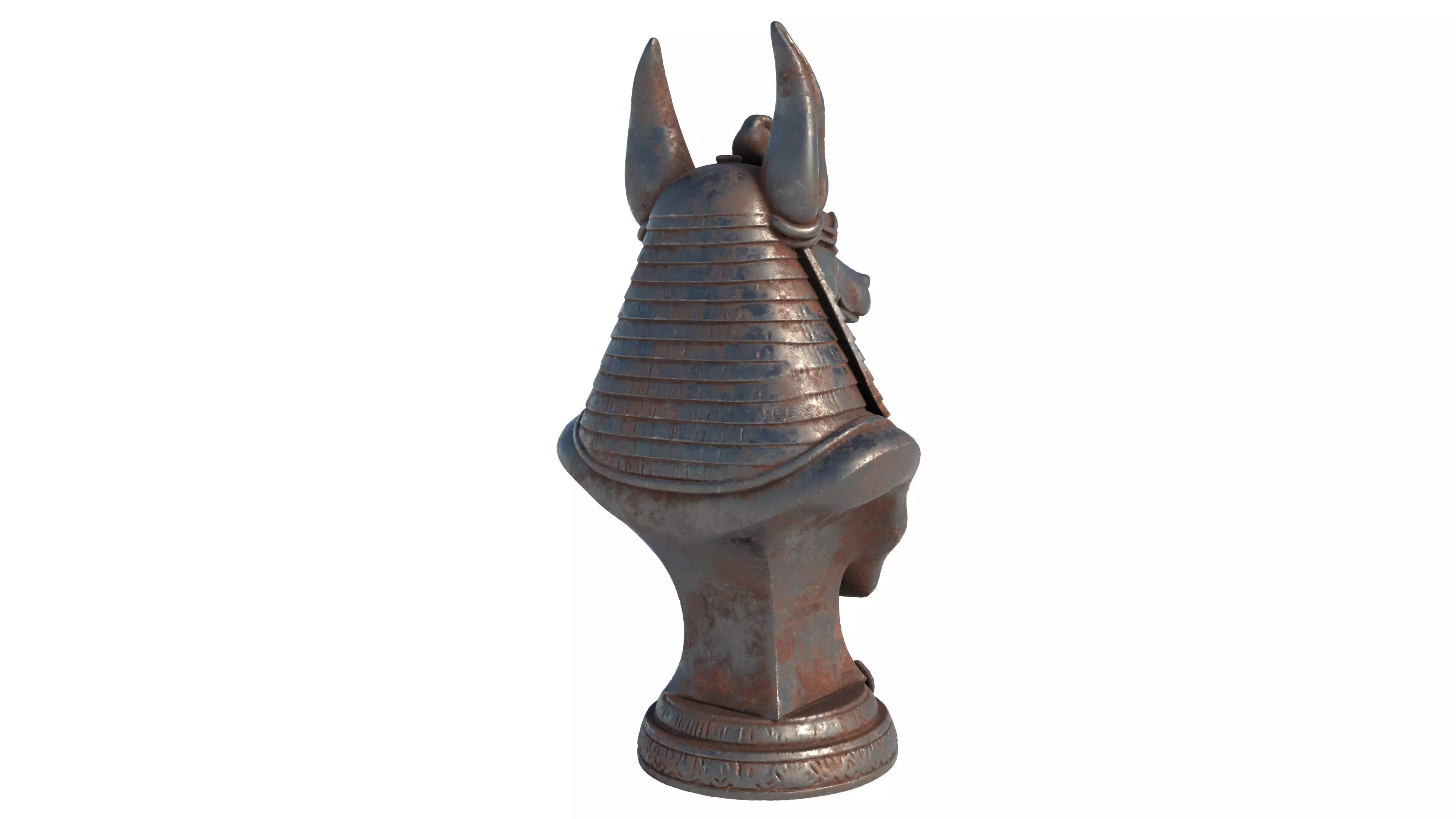 Anubis bust Low-poly 3D model_4