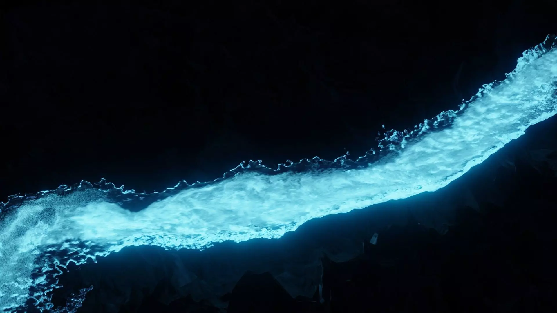 Glowing River Animation 3D model_3