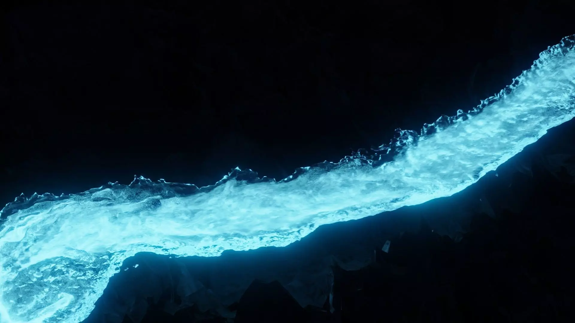 Glowing River Animation 3D model_16