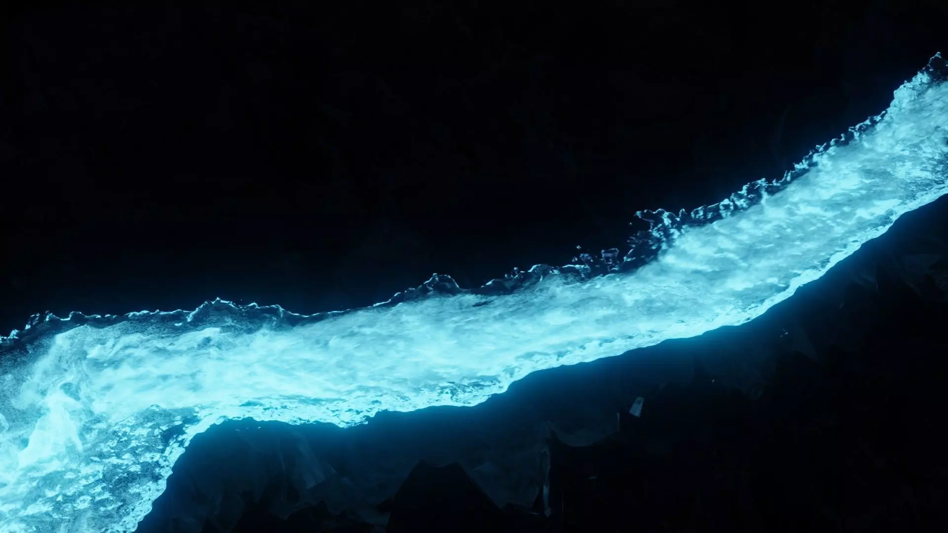 Glowing River Animation 3D model_14