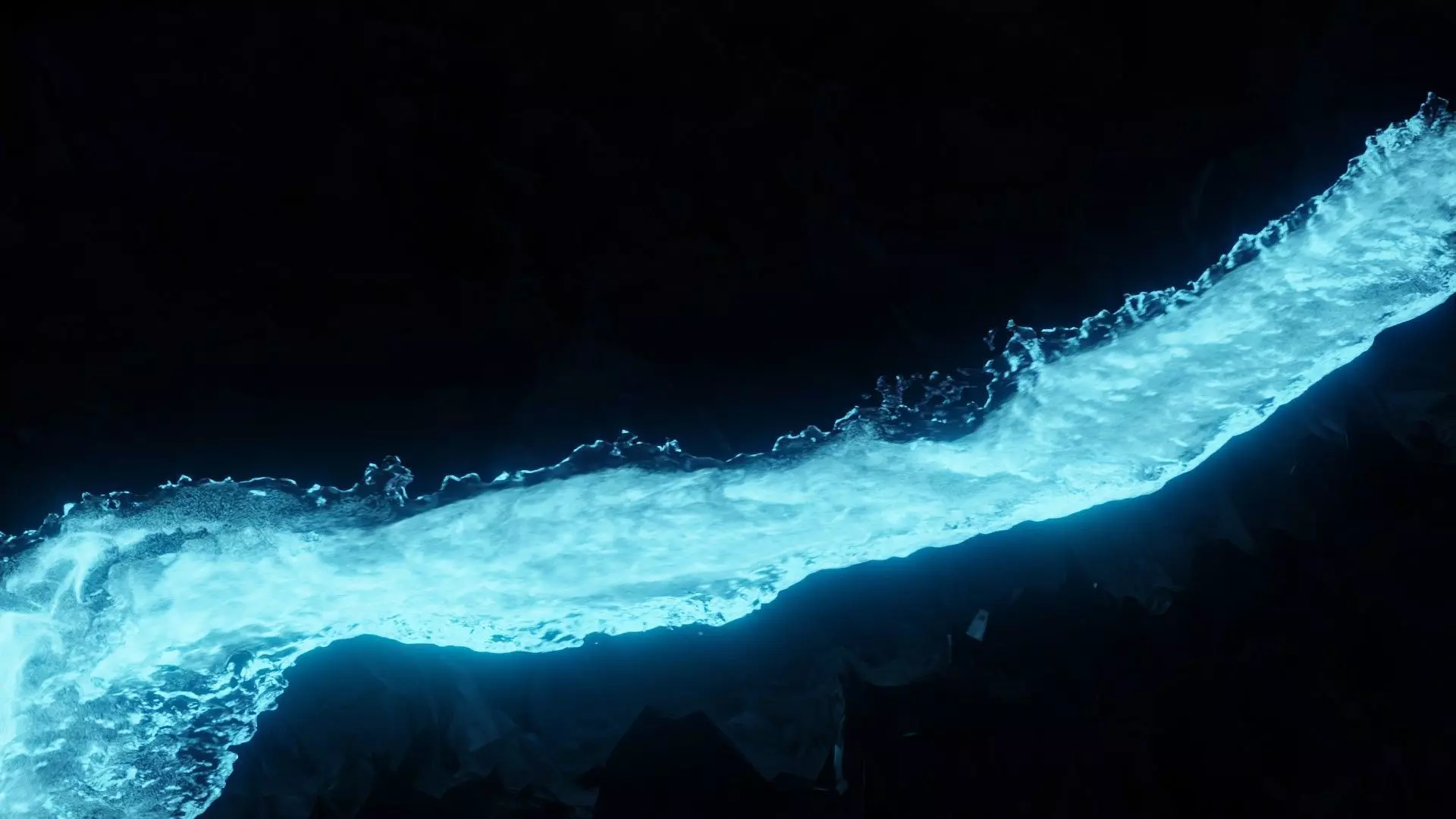 Glowing River Animation 3D model_9