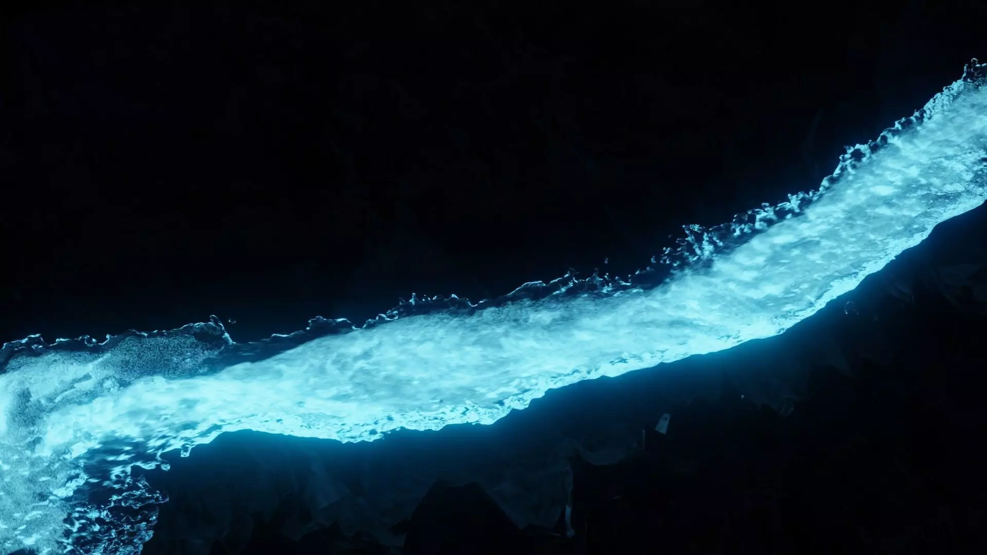 Glowing River Animation 3D model_4
