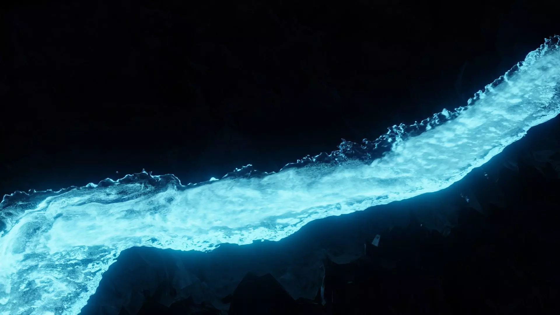 Glowing River Animation 3D model_17