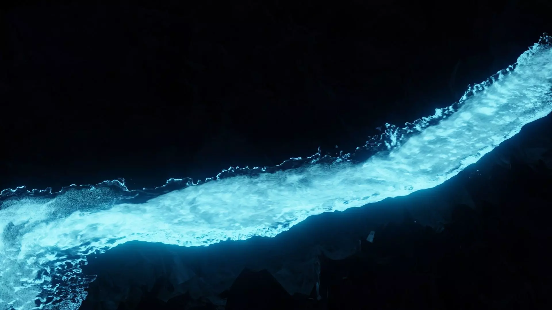 Glowing River Animation 3D model_5