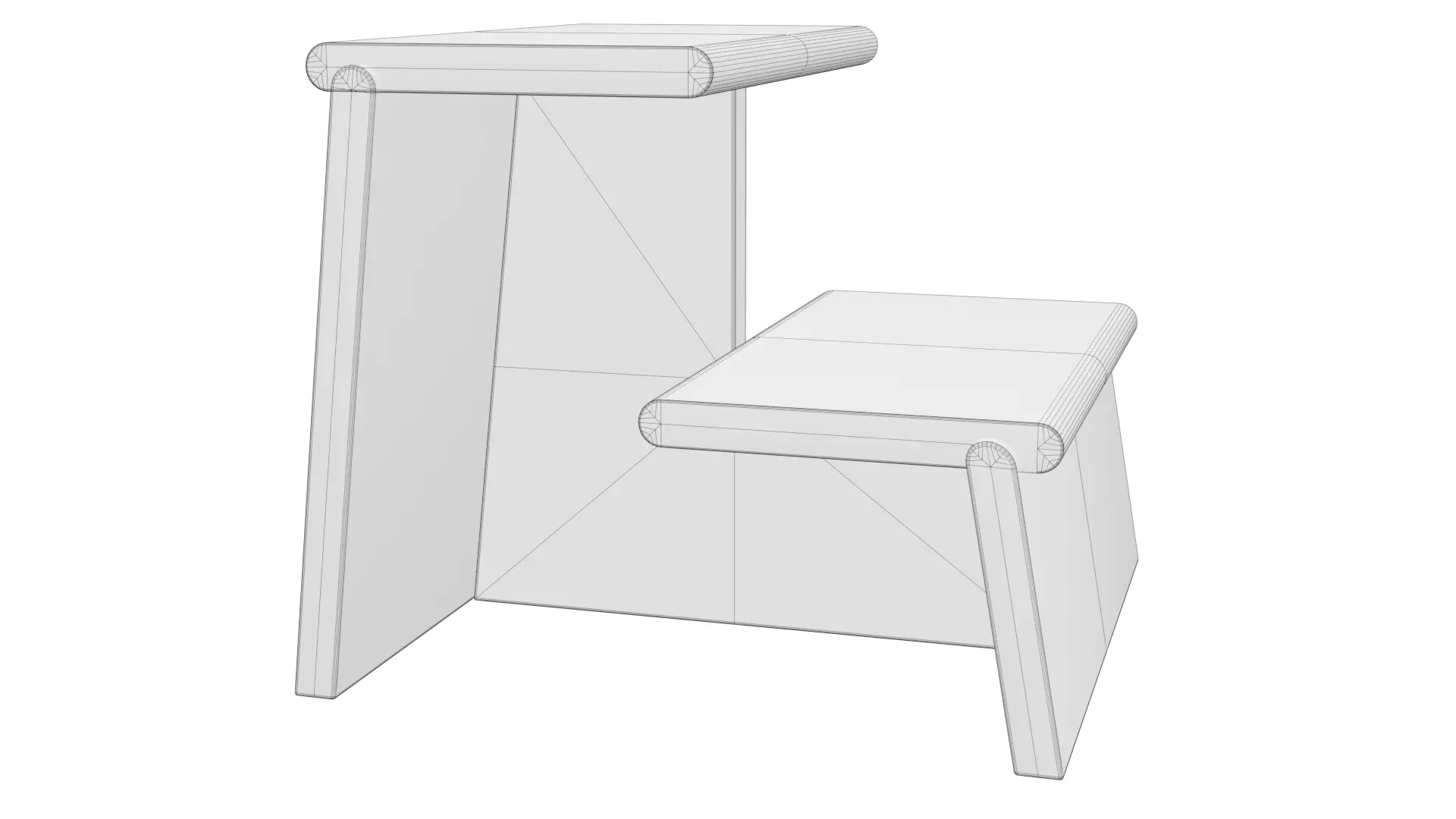 Jut Step Stool Free 3D model_8
