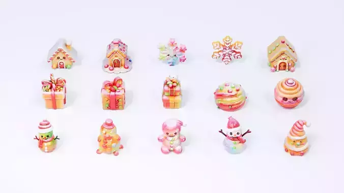 Snowman Snowflake Snowhouse Candy