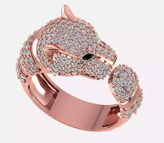Panther ring 3D Printing 3D print model