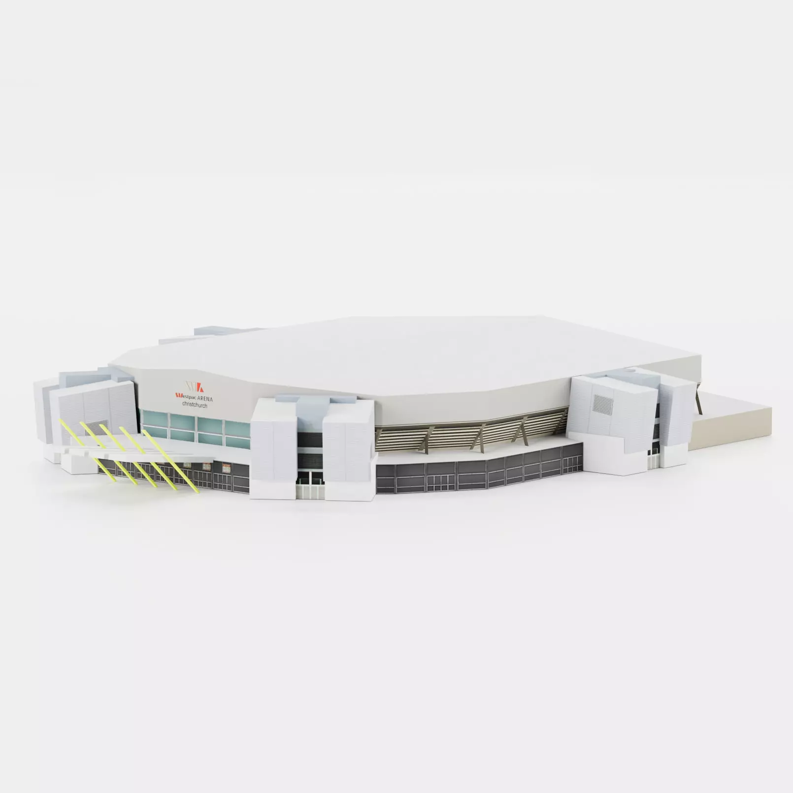 Christchurch Westpac Arena 3D Lowpoly Model Low-poly 3D model