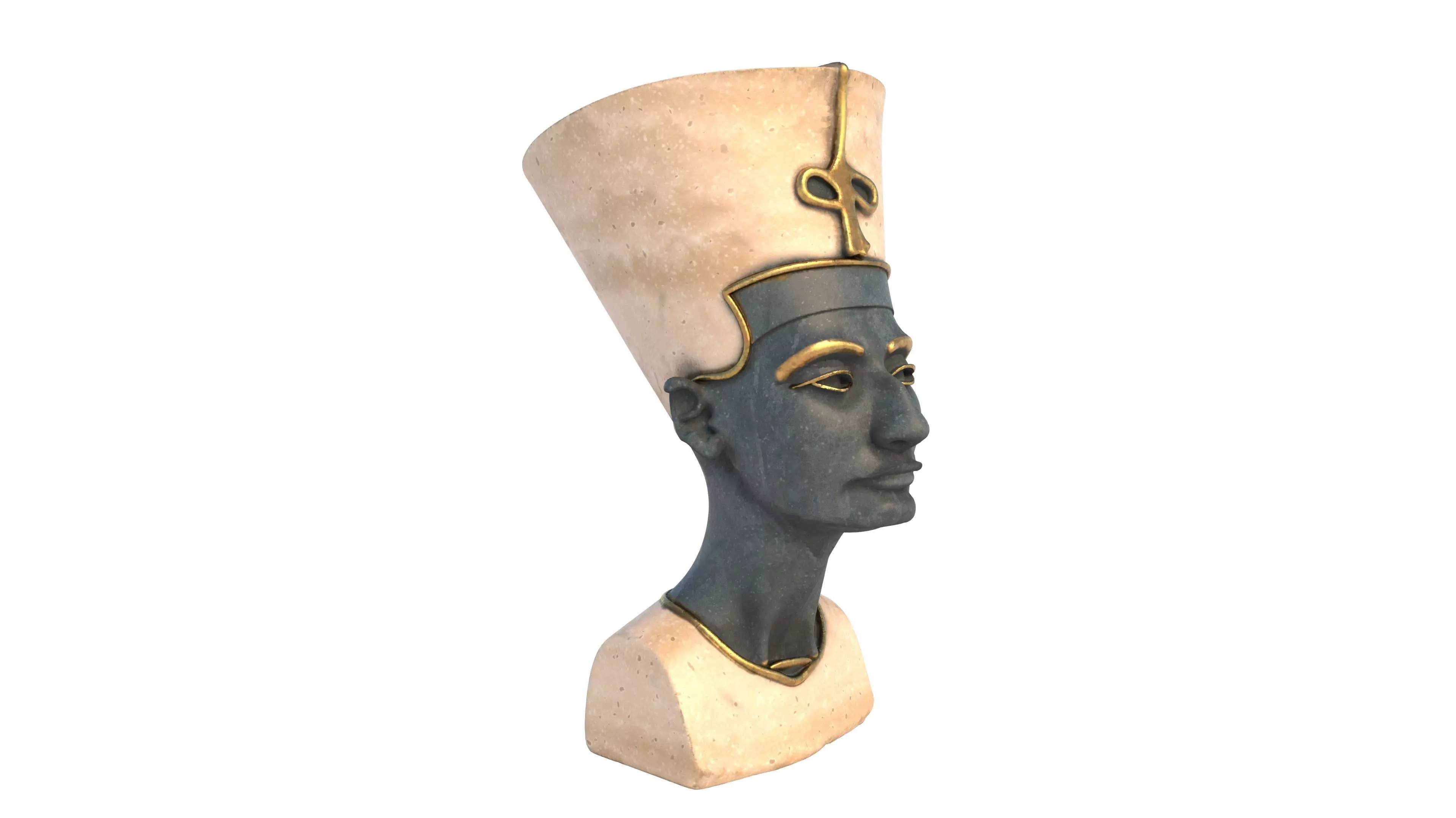 nefertiti Low-poly 3D model_2