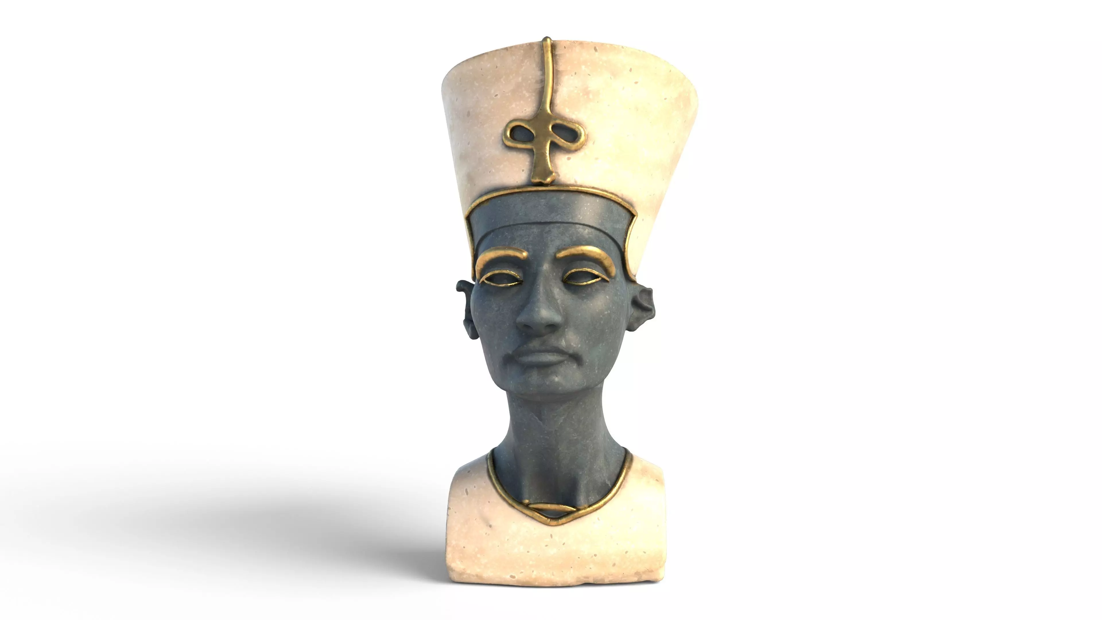 nefertiti Low-poly 3D model_0