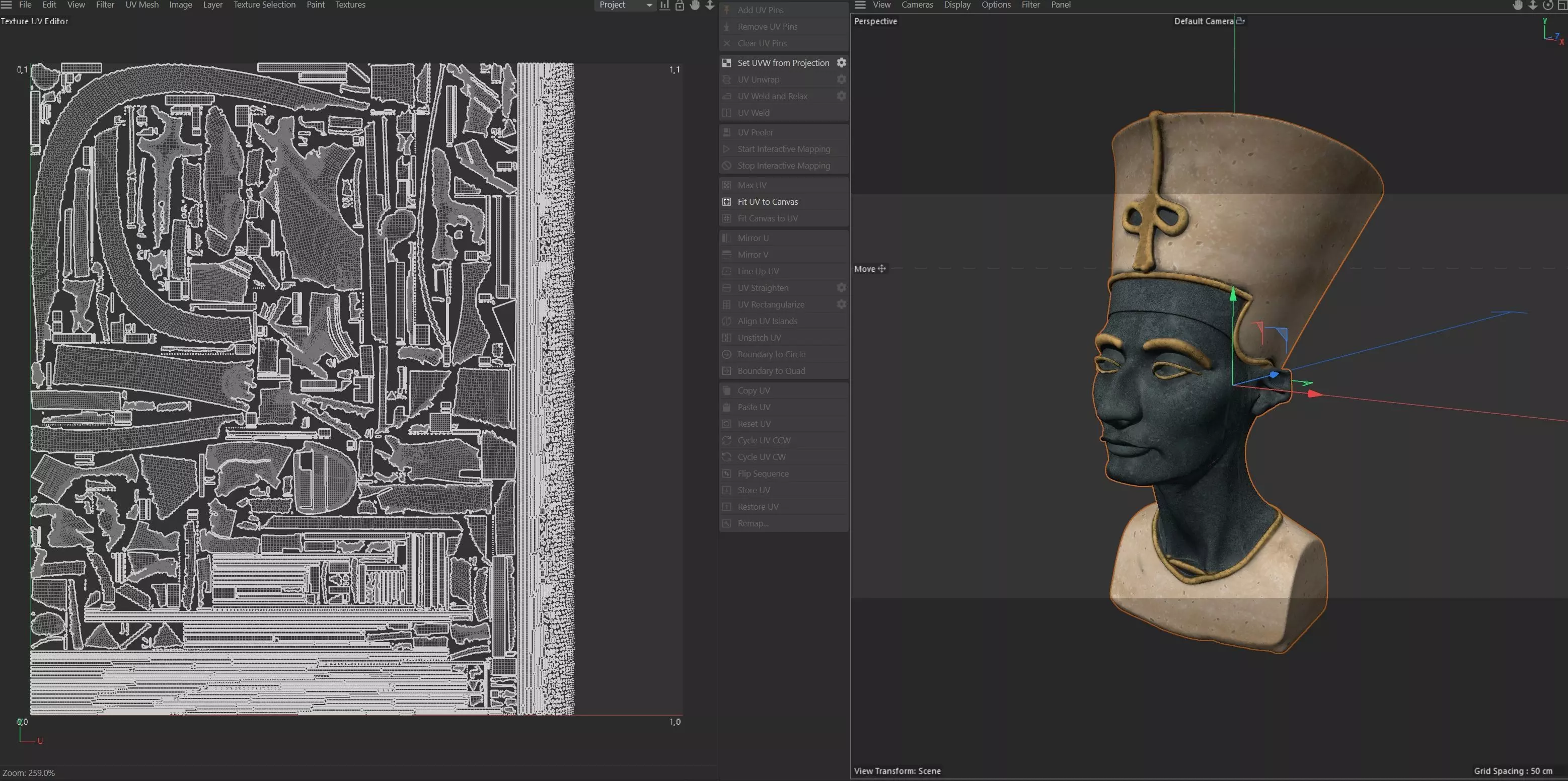 nefertiti Low-poly 3D model_7