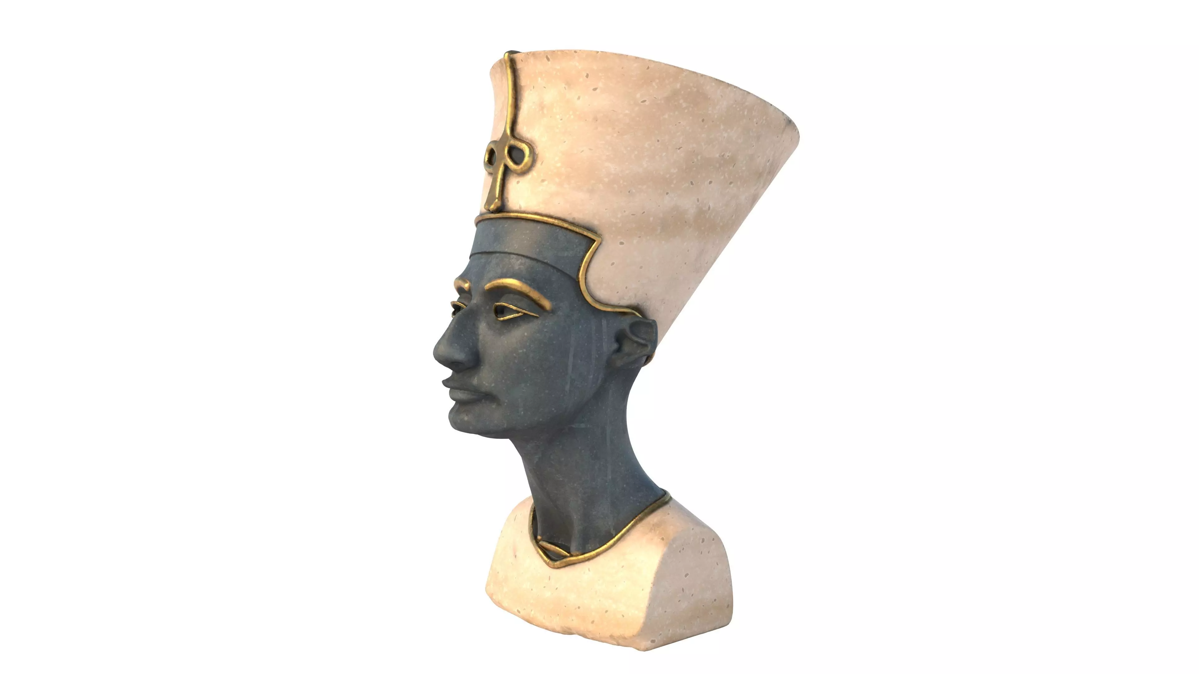 nefertiti Low-poly 3D model_1