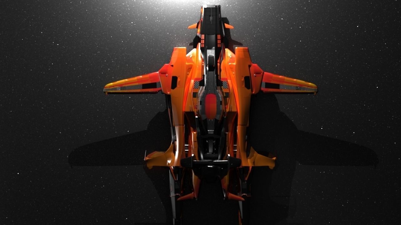 Aegis-Orca futuristic fighter jet 3D model_2