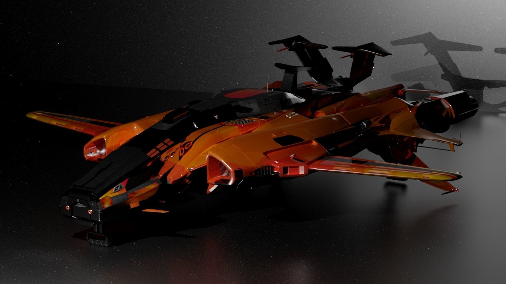 Aegis-Orca futuristic fighter jet 3D model_1