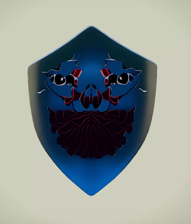 shield link legend of zelda 3D print model_1