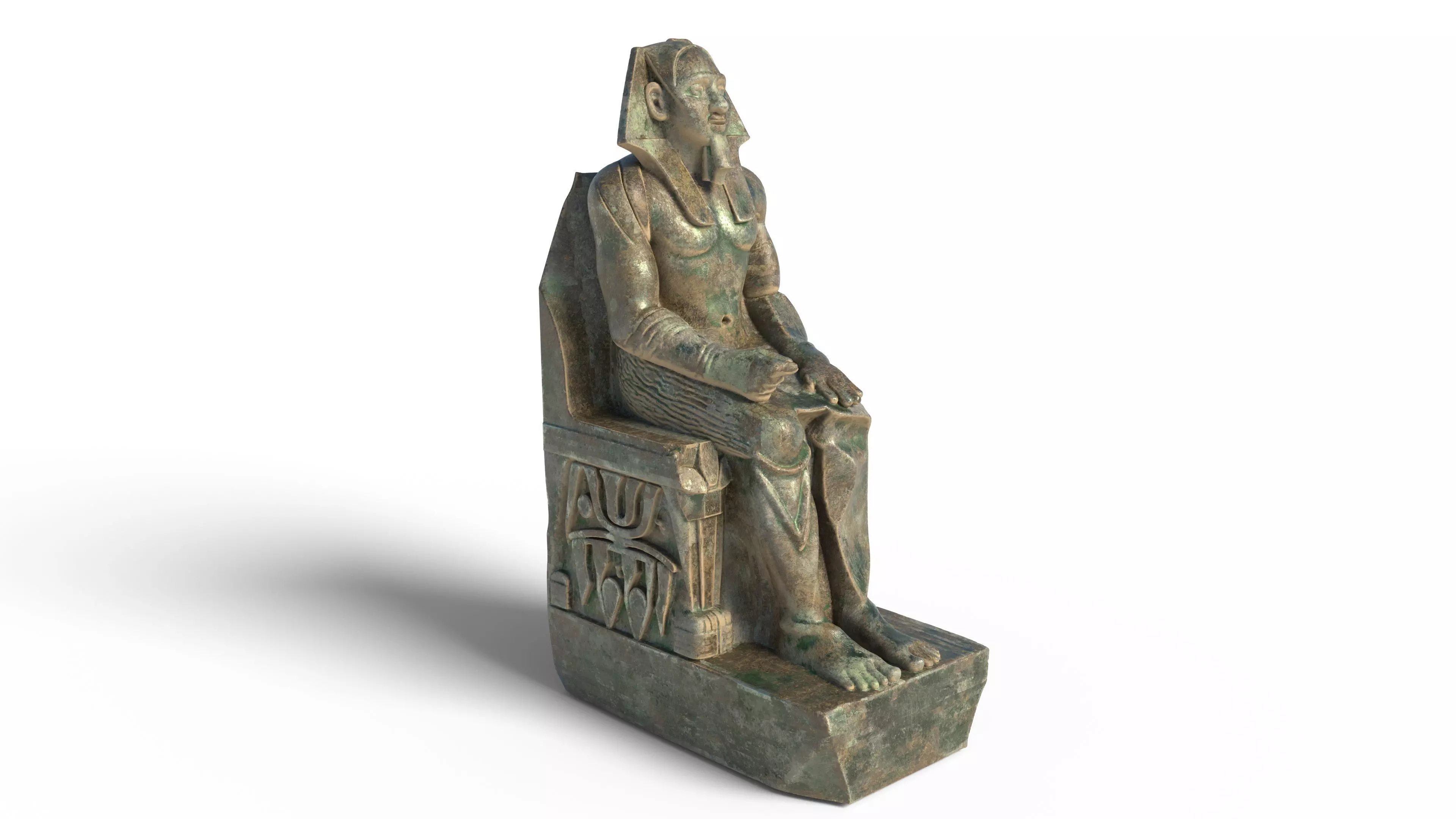 Khafre king Low-poly 3D model_0