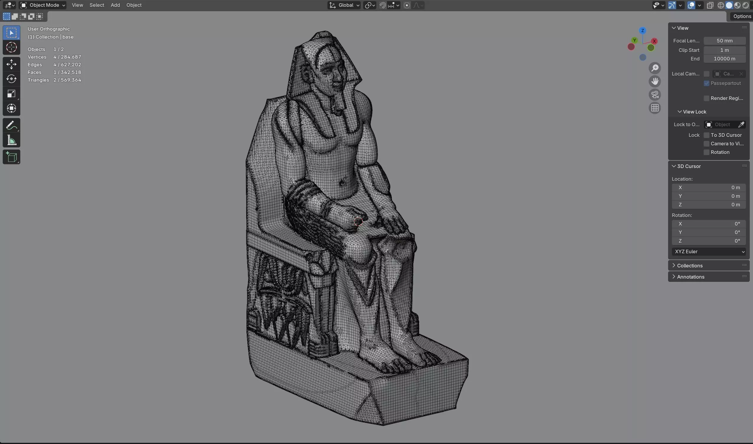 Khafre king Low-poly 3D model_7