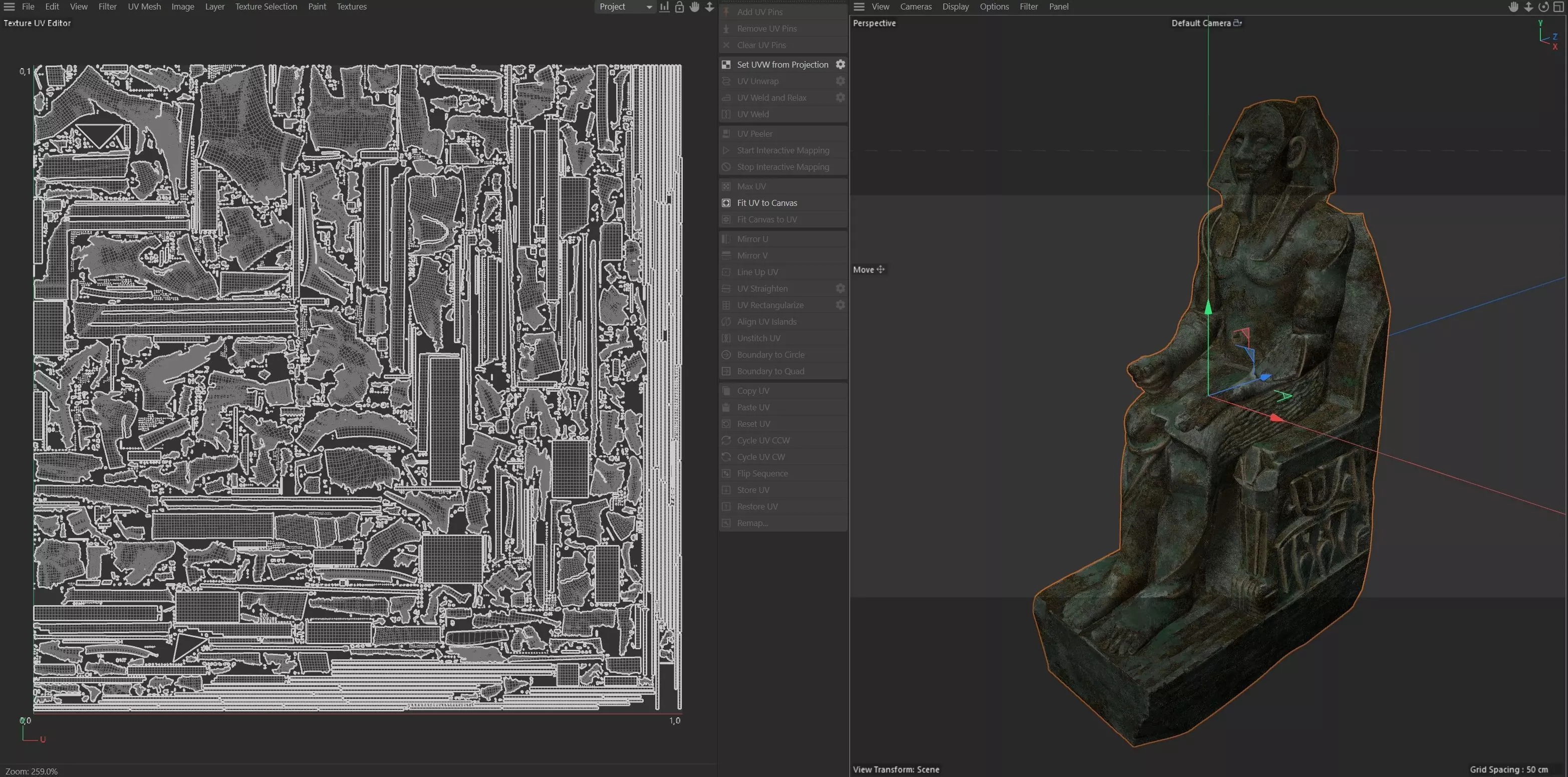 Khafre king Low-poly 3D model_6