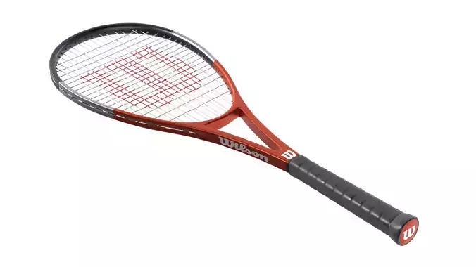 squash racket orange black