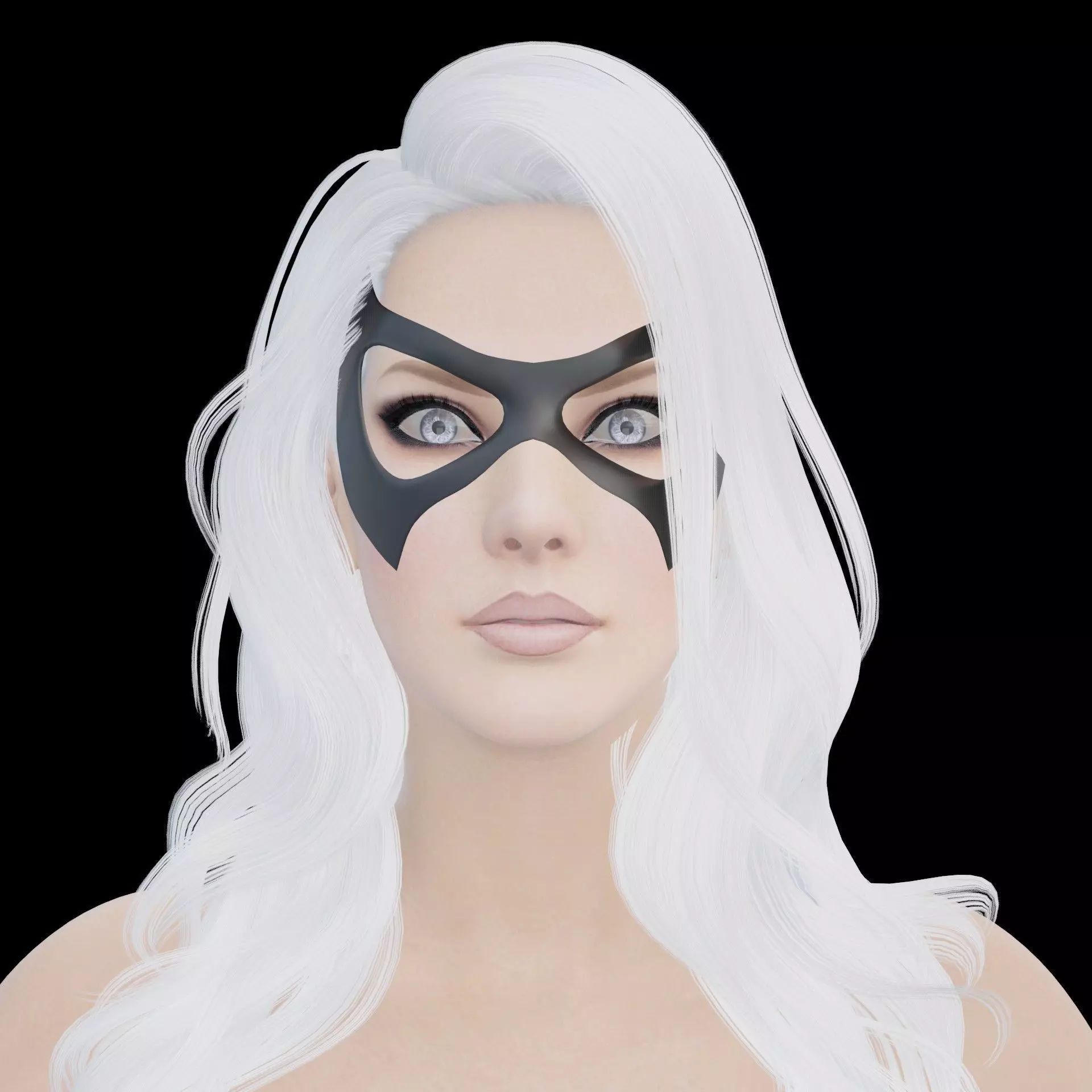 Black Cat Low-poly 3D model_5