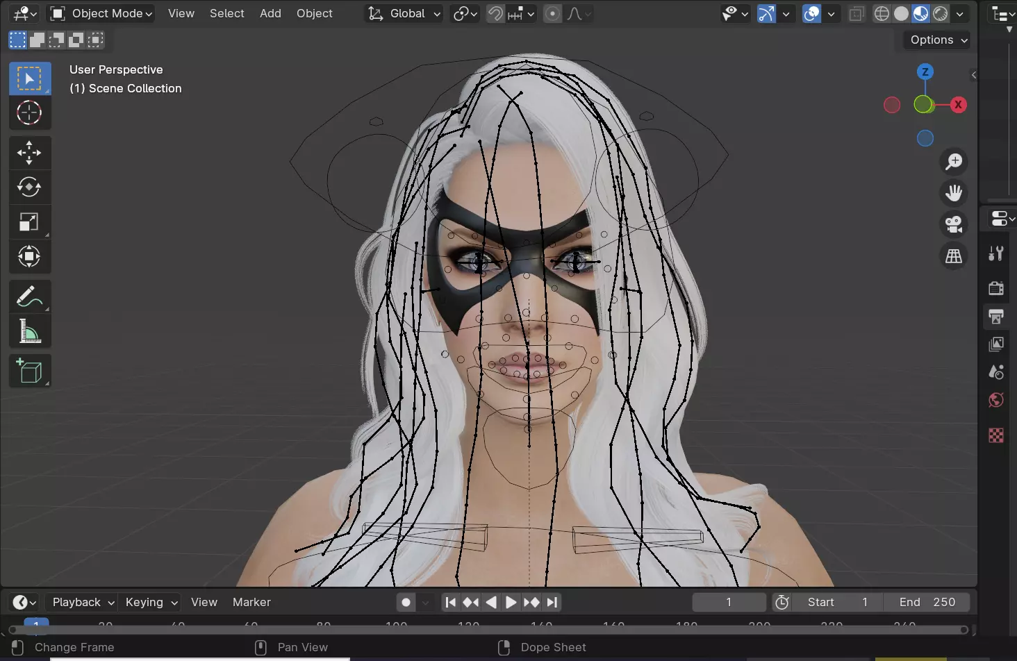 Black Cat Low-poly 3D model_10