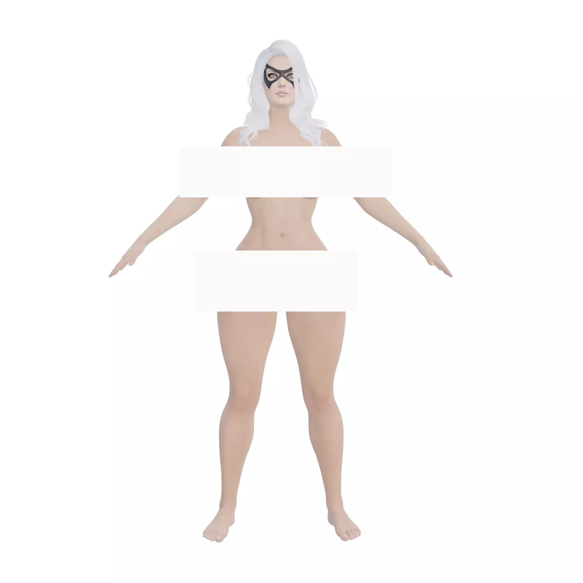 Black Cat Low-poly 3D model_1