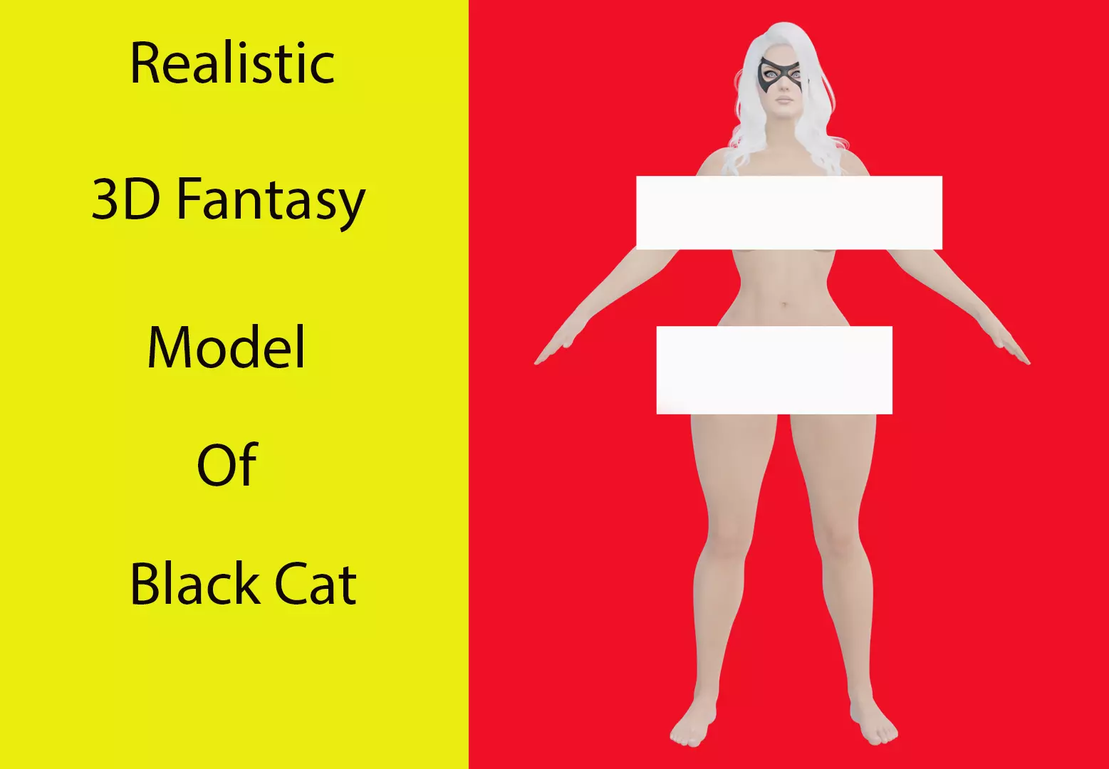 Black Cat Low-poly 3D model_0