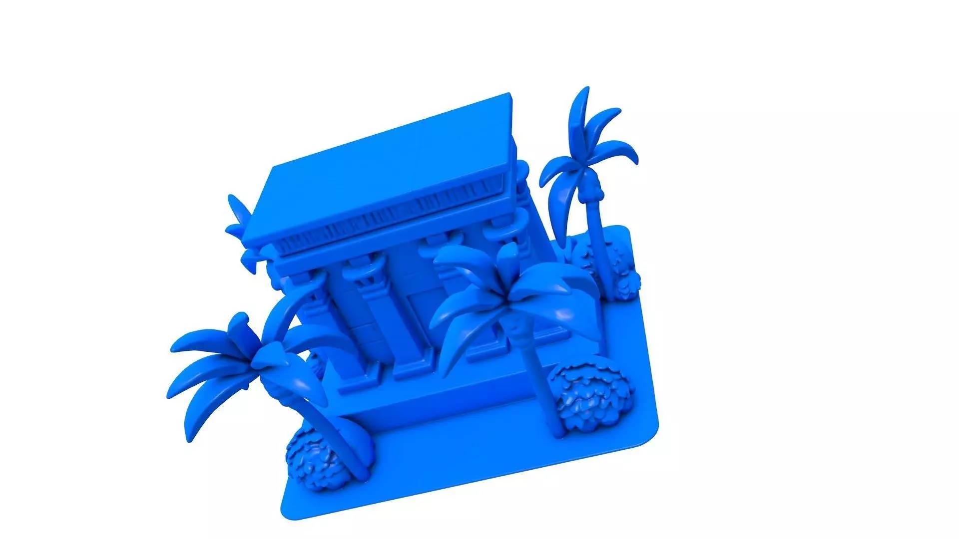 Stone Temple - Ancient Stone Temple - temple - egyptian temple 3D print model_1