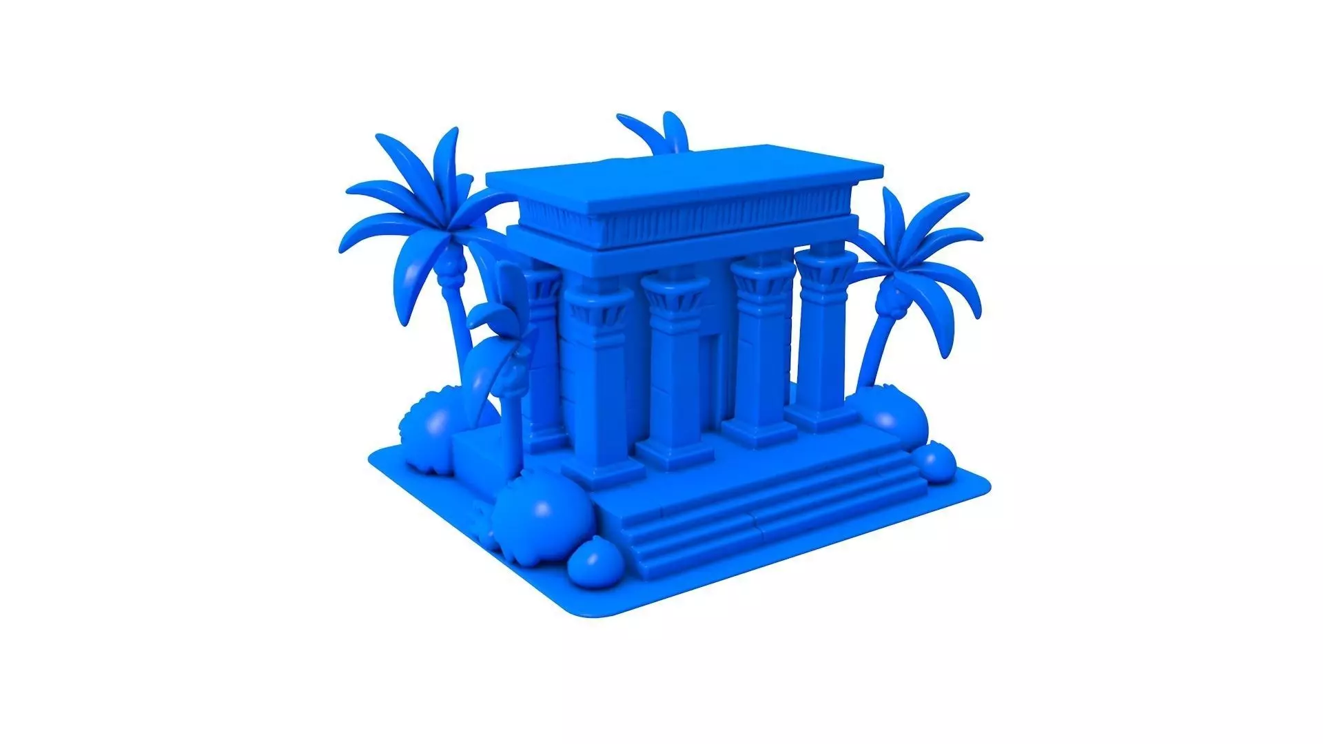Stone Temple - Ancient Stone Temple - temple - egyptian temple 3D print model_0