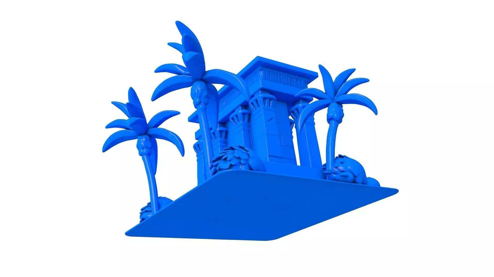 Stone Temple - Ancient Stone Temple - temple - egyptian temple 3D print model_2