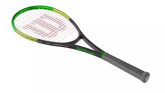squash racket green black