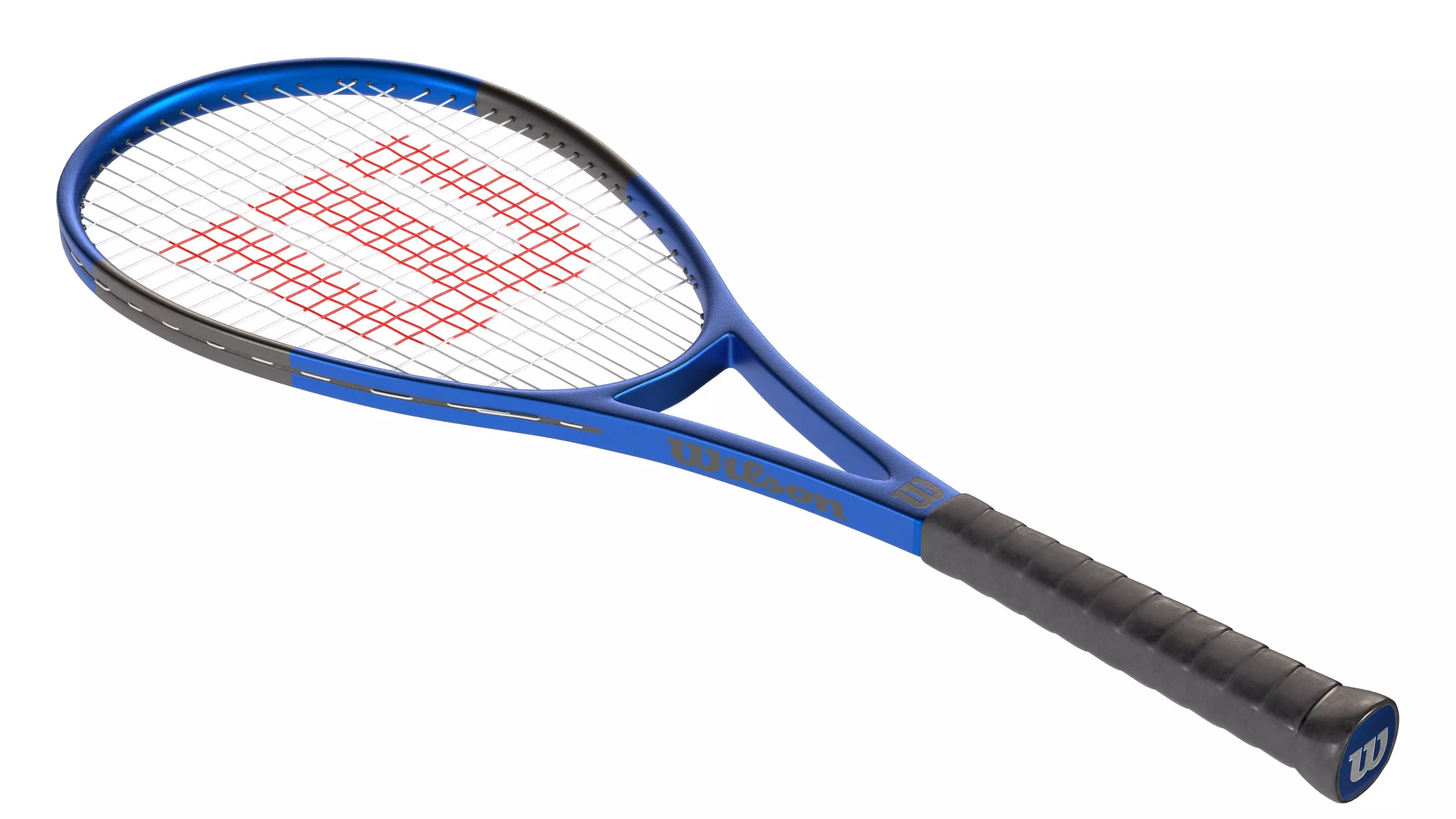 squash racket blue Low-poly 3D model