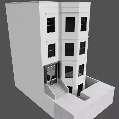 Neoclassic Town House No42 A 3D model 6